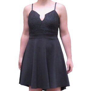 Black dress, Lightly padded lace top, No Boundaries, Small (3-5)